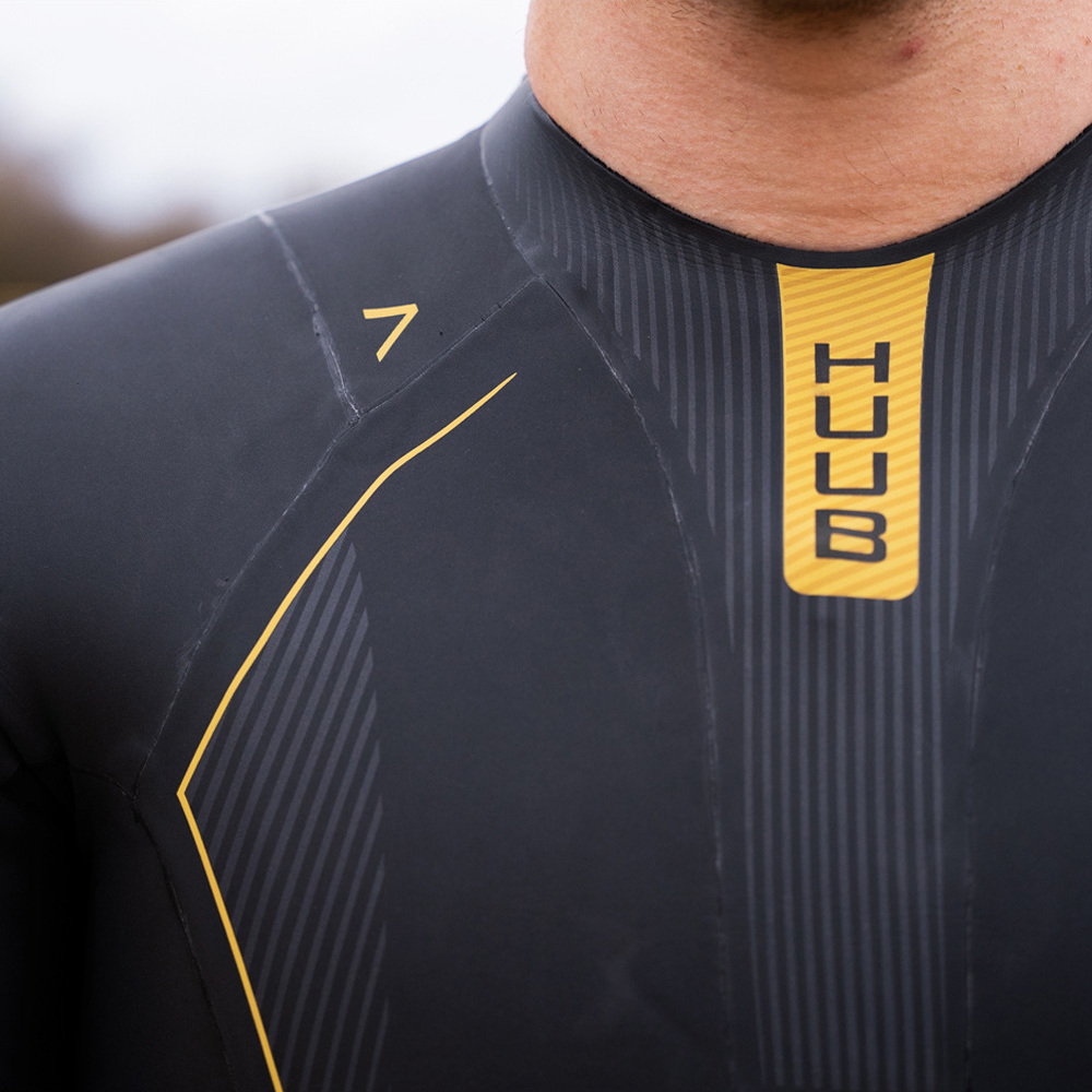 2026 Huub Mens Alchemy 3/5mm Back Zip Swim Wetsuit ALCHEMY1 - Black / Grey / Gold